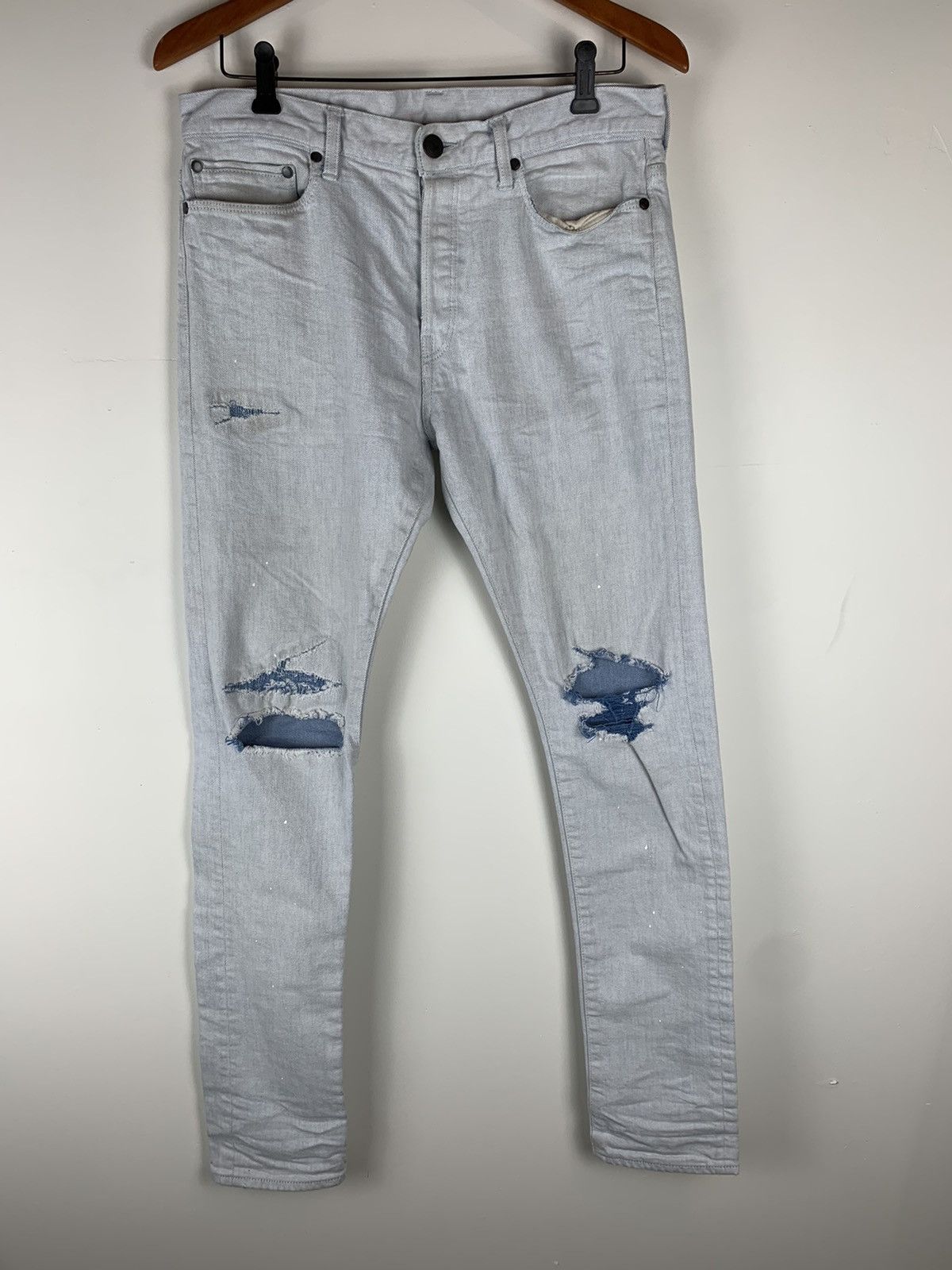 John Elliott John Elliott Paint Splatter Denim Size US 32 / EU 48 - 1 Thumbnail