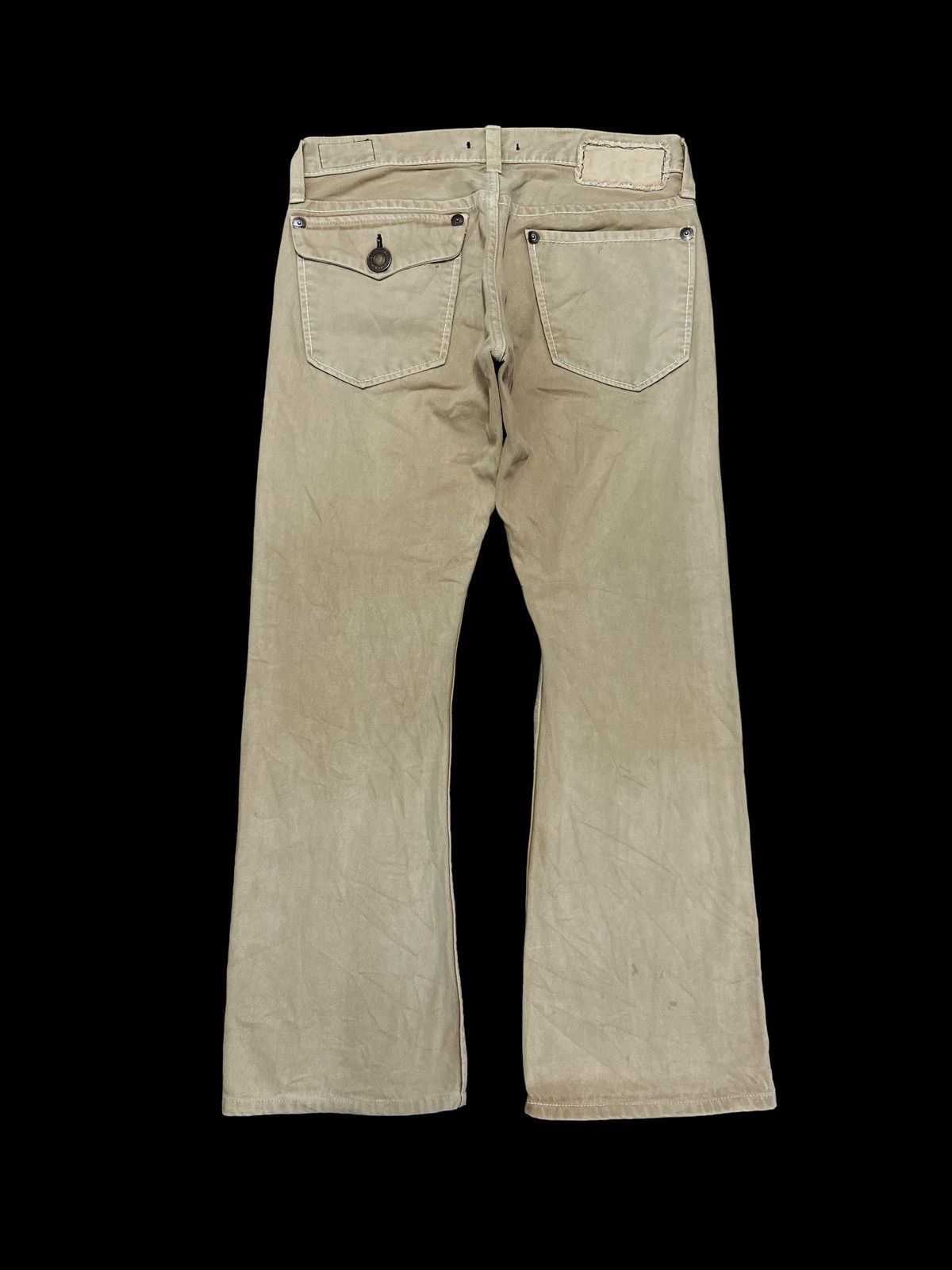 Japanese Brand FLARED💥BLUE WAY BROWN FADED DISTRESSED DENIM PANT Size US 32 / EU 48 - 6 Thumbnail