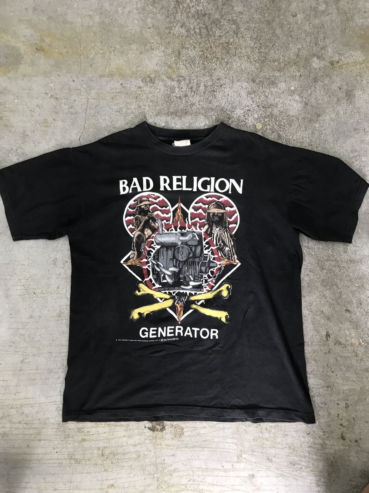 Band Tees × Vintage Very Rare 1992 Bad Religion Generator Tee Size US L / EU 52-54 / 3 - 15 Thumbnail