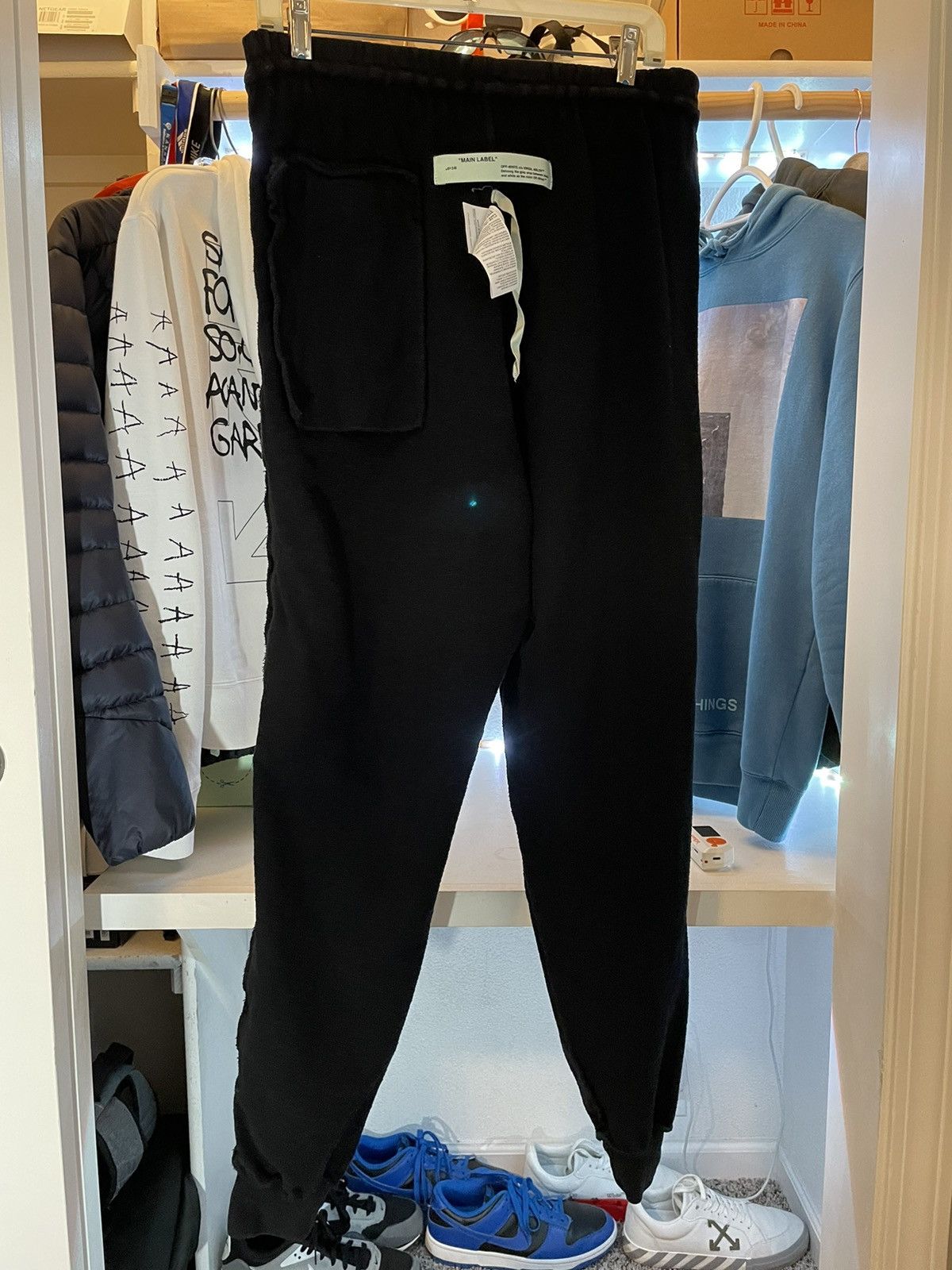 Off-White Off-White "Fire Line Tape" Sweatpants Small Size US 30 / EU 46 - 14 Thumbnail