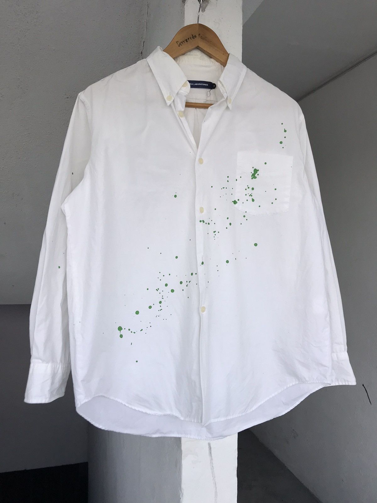 Futura × Recon Futura laboratories green Paint Splash Buttonh Up Shirt Size US L / EU 52-54 / 3 - 2 Thumbnail