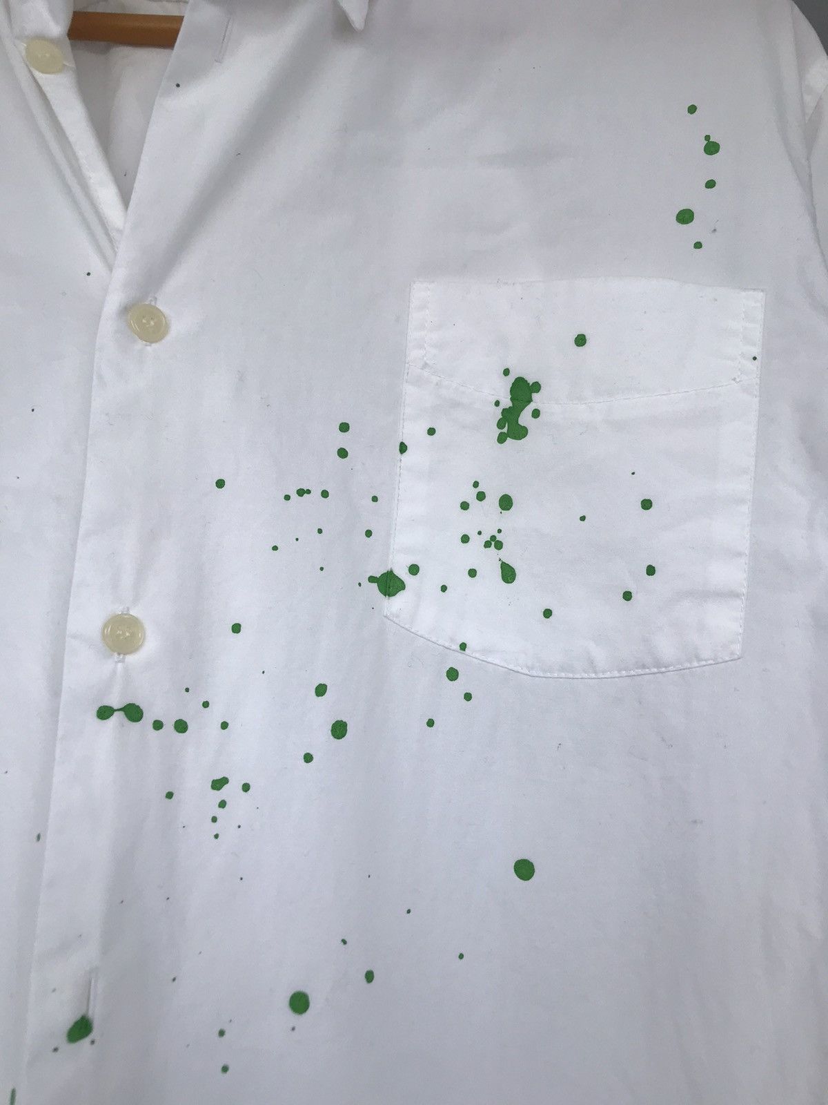 Futura × Recon Futura laboratories green Paint Splash Buttonh Up Shirt Size US L / EU 52-54 / 3 - 6 Thumbnail