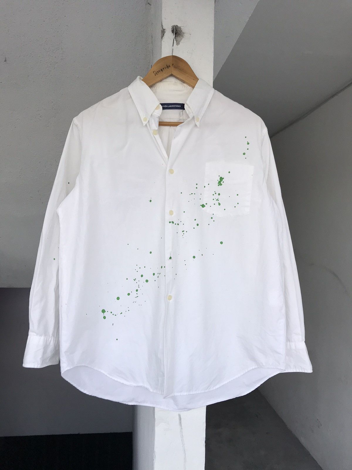 Futura × Recon Futura laboratories green Paint Splash Buttonh Up Shirt Size US L / EU 52-54 / 3 - 4 Thumbnail