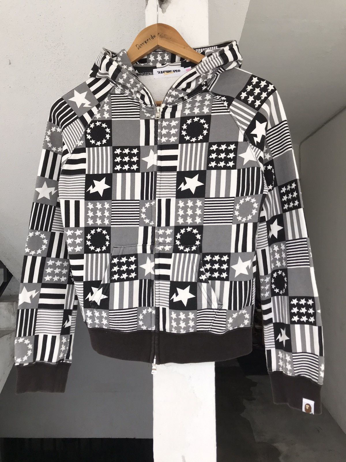 Bape × Nigo Sta & Stripes Full Zip Hoodie Size XS / US 0-2 / IT 36-38 - 4 Thumbnail