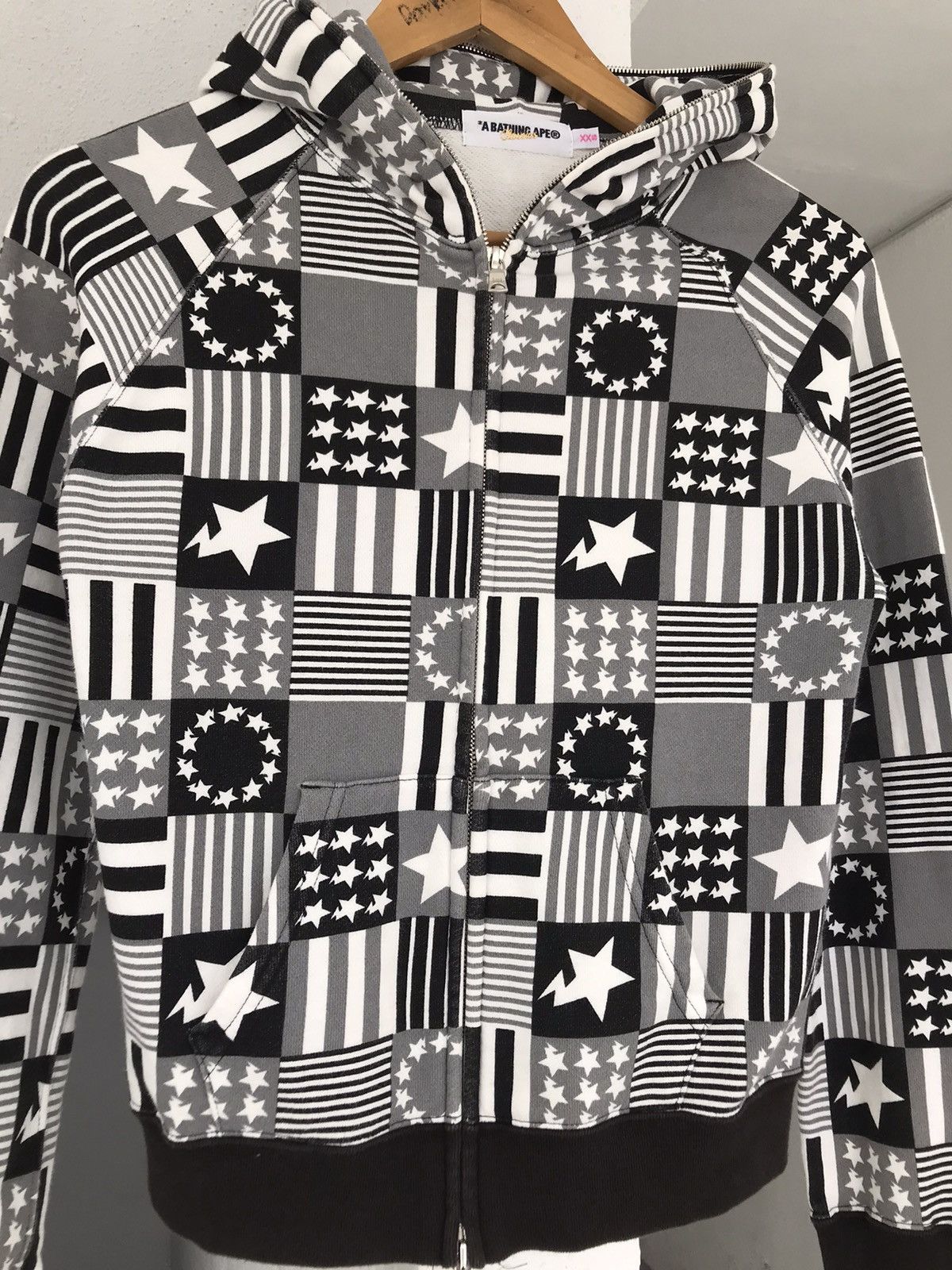 Bape × Nigo Sta & Stripes Full Zip Hoodie Size XS / US 0-2 / IT 36-38 - 6 Thumbnail