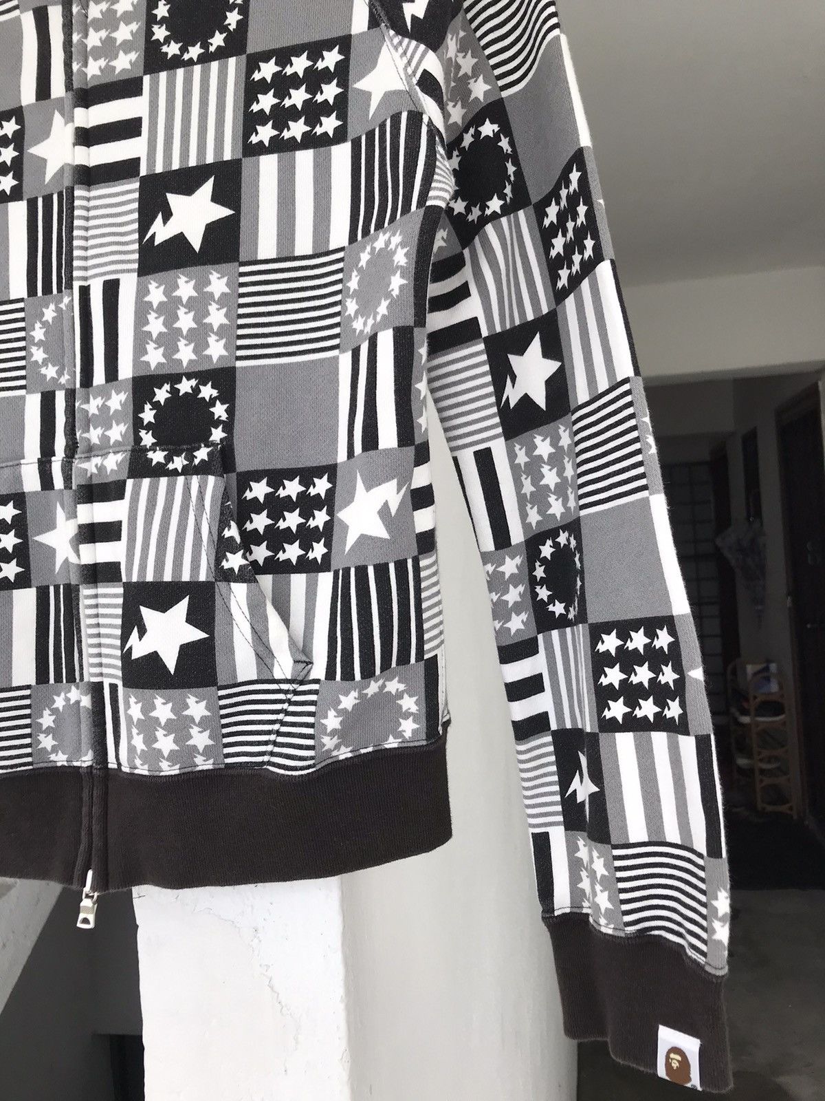 Bape × Nigo Sta & Stripes Full Zip Hoodie Size XS / US 0-2 / IT 36-38 - 8 Thumbnail