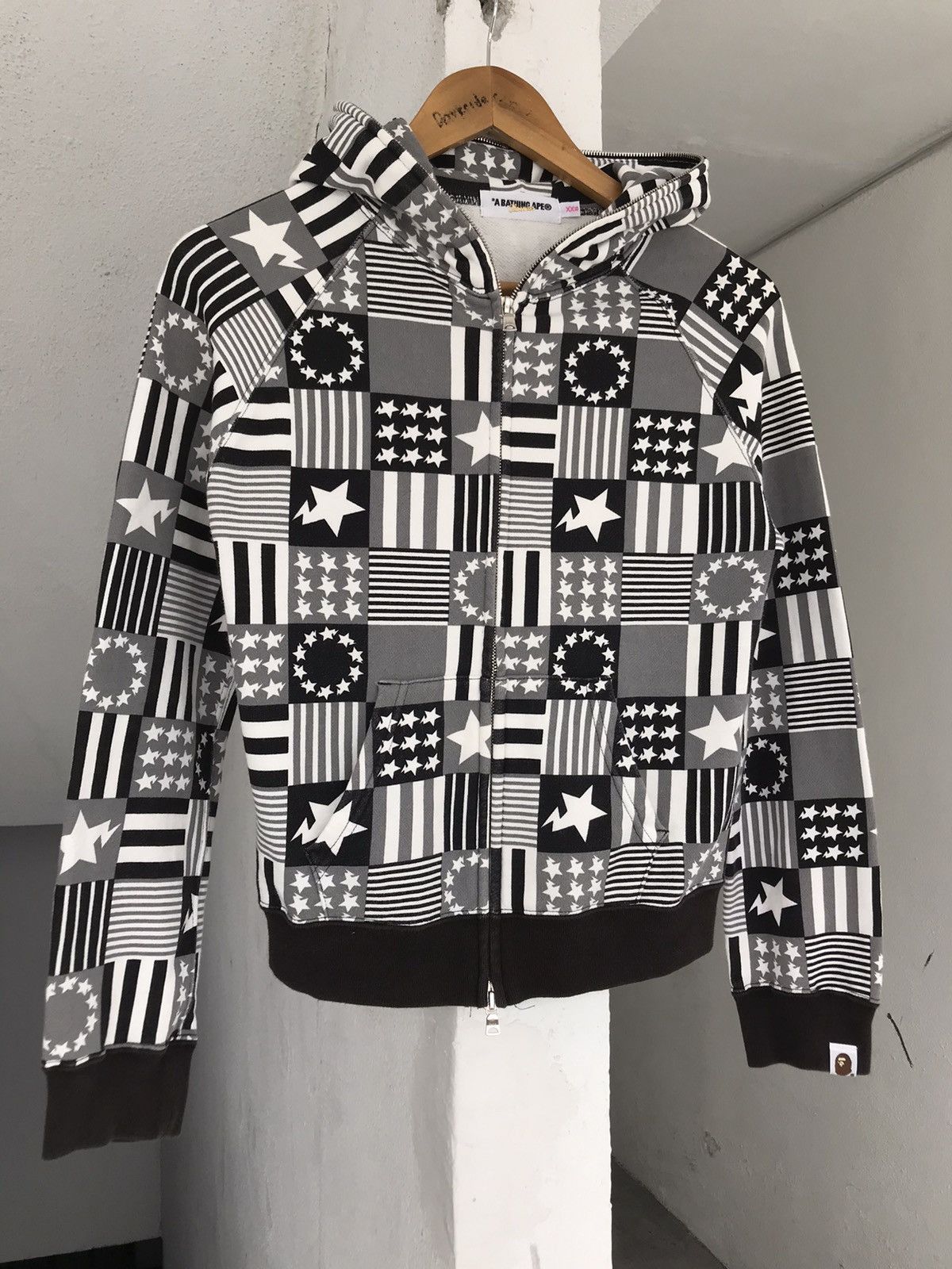 Bape × Nigo Sta & Stripes Full Zip Hoodie Size XS / US 0-2 / IT 36-38 - 3 Thumbnail