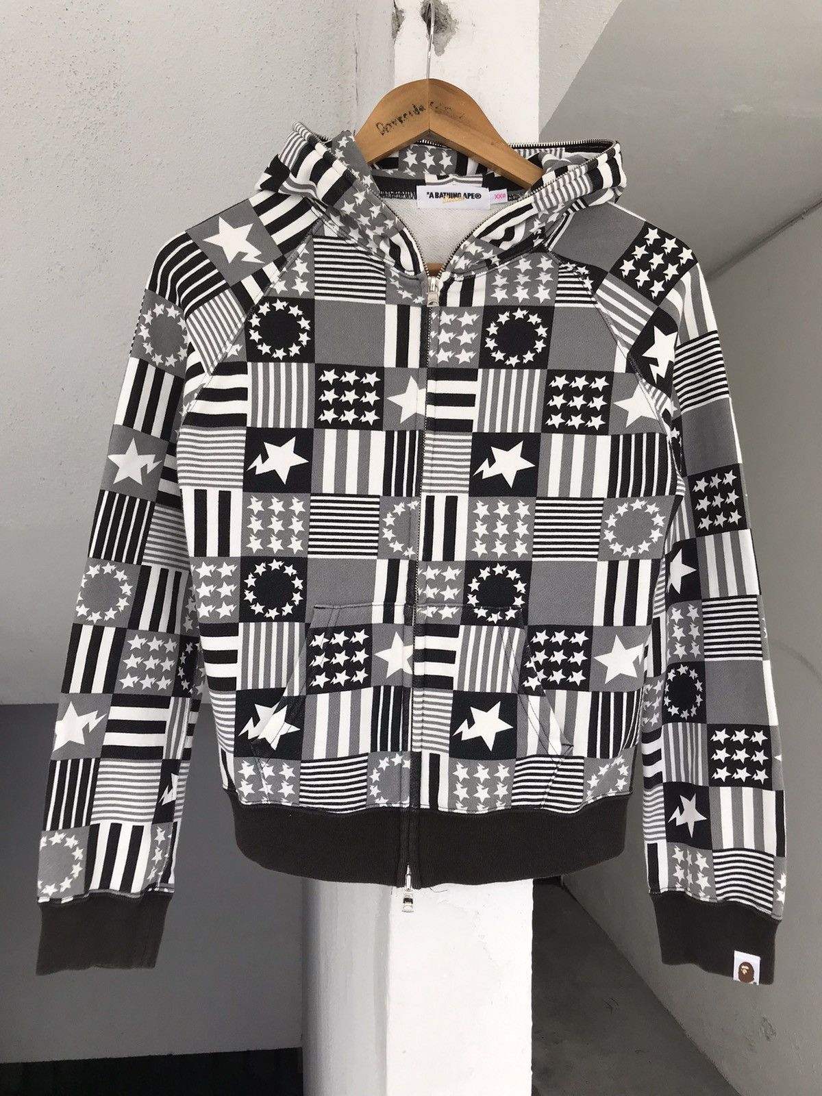 Bape × Nigo Sta & Stripes Full Zip Hoodie Size XS / US 0-2 / IT 36-38 - 2 Thumbnail