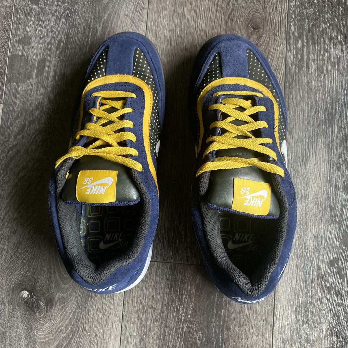 Nike × Vintage Vintage 2000s Nike SB Zoom Air Abington Midnight Navy Yellow Size US 8 / EU 41 - 4 Thumbnail