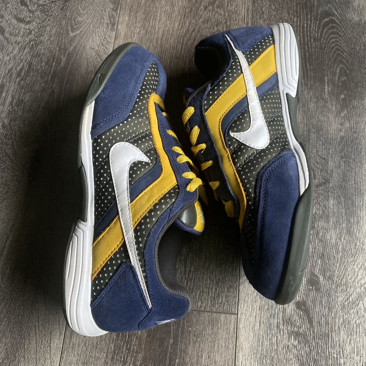 Nike × Vintage Vintage 2000s Nike SB Zoom Air Abington Midnight Navy Yellow Size US 8 / EU 41 - 2 Thumbnail