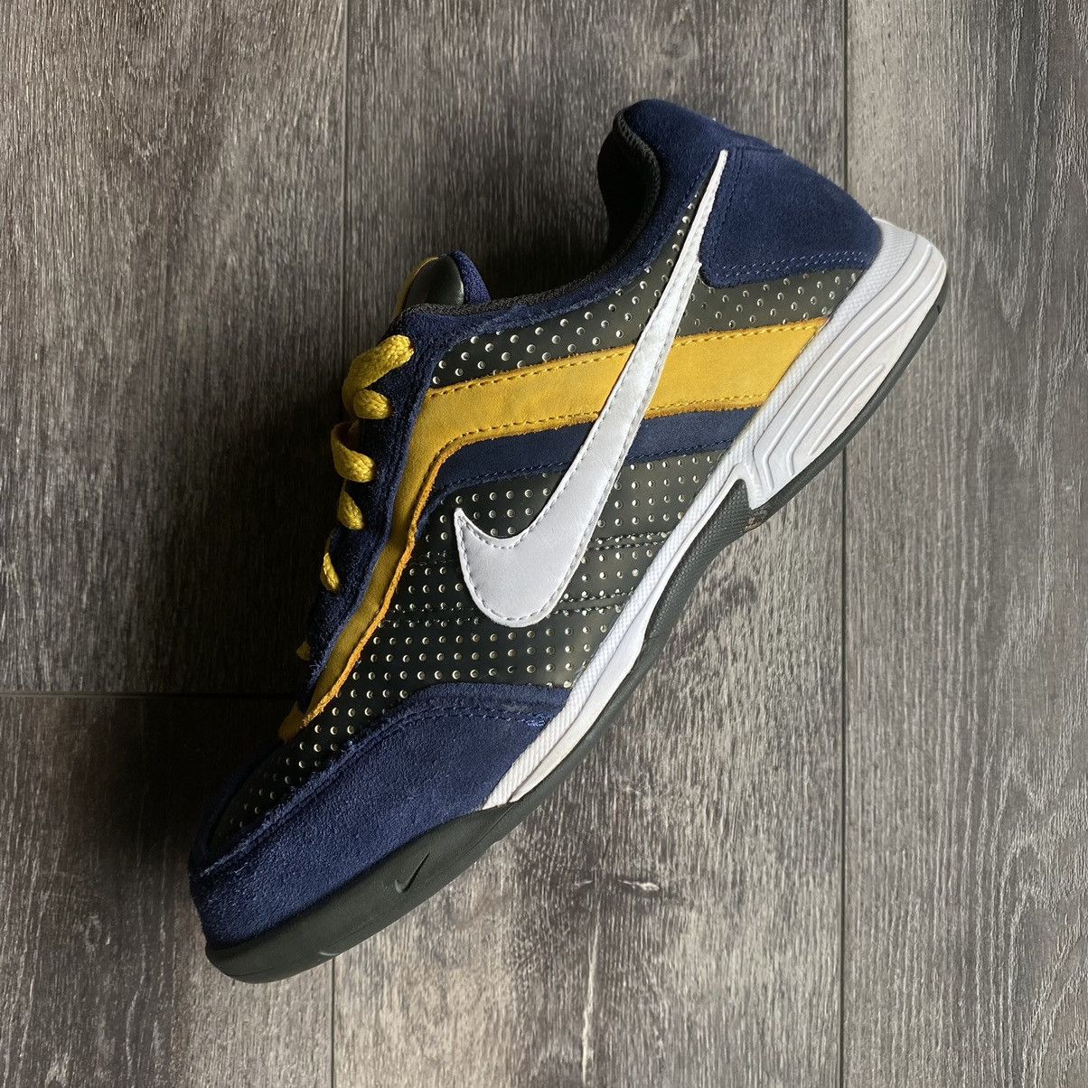 Nike × Vintage Vintage 2000s Nike SB Zoom Air Abington Midnight Navy Yellow Size US 8 / EU 41 - 8 Thumbnail
