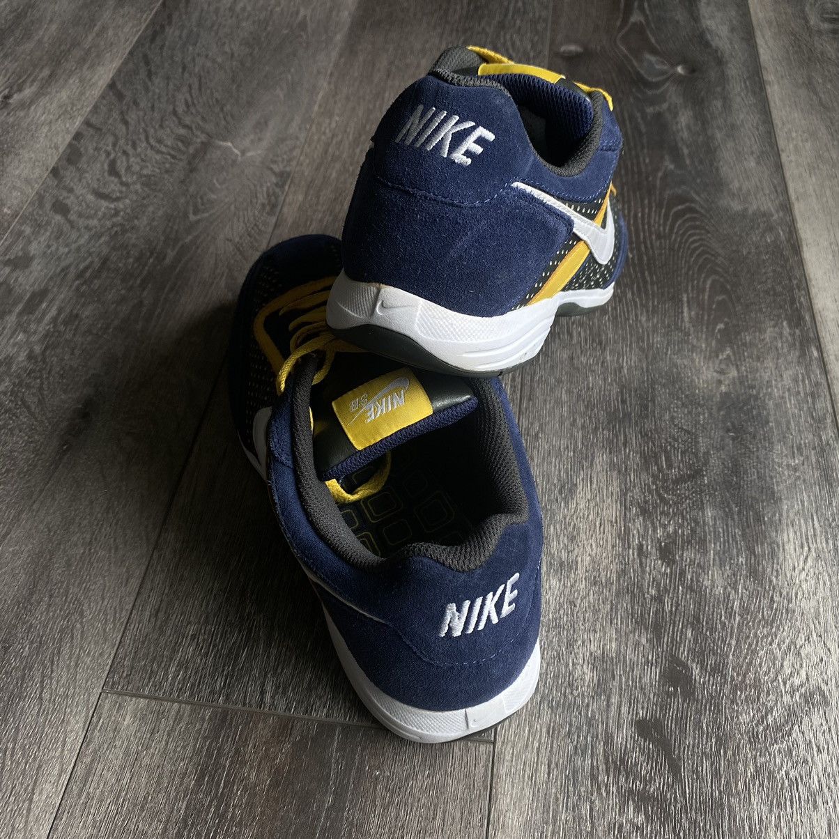 Nike × Vintage Vintage 2000s Nike SB Zoom Air Abington Midnight Navy Yellow Size US 8 / EU 41 - 6 Thumbnail