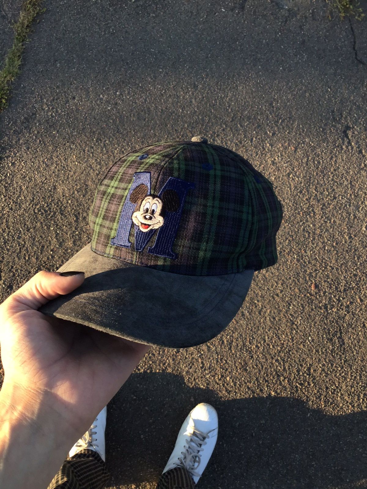 mickey-mouse-vintage-plaid-mickey-hat-grailed