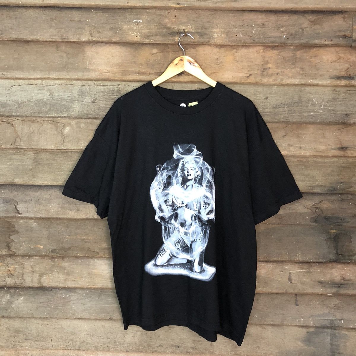 image of Band Tees x Vintage Marilyn Monroe Sexy Lady In Smoke Tee 3482 in Black, Men's (Size XL)