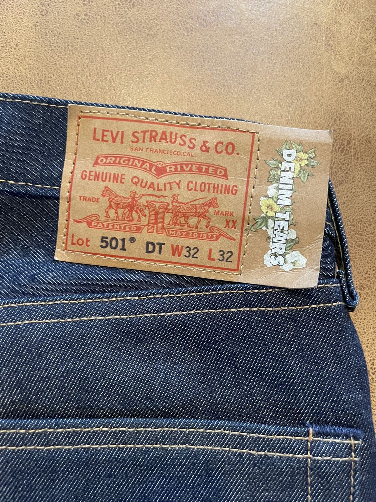 DENIM TEARS DENIM TEARS RAW BLUE COTTON WREATHS Size US 32 / EU 48 - 3 Thumbnail
