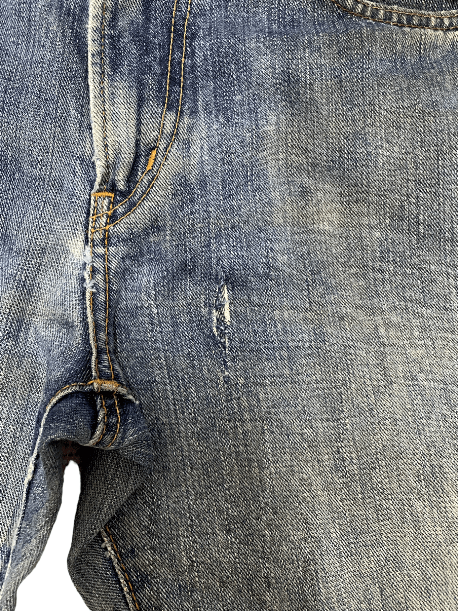 Edwin × Japanese Brand Vintage Japanese Edwin Blue Wash Distressed Loose Jeans Size US 30 / EU 46 - 8 Thumbnail