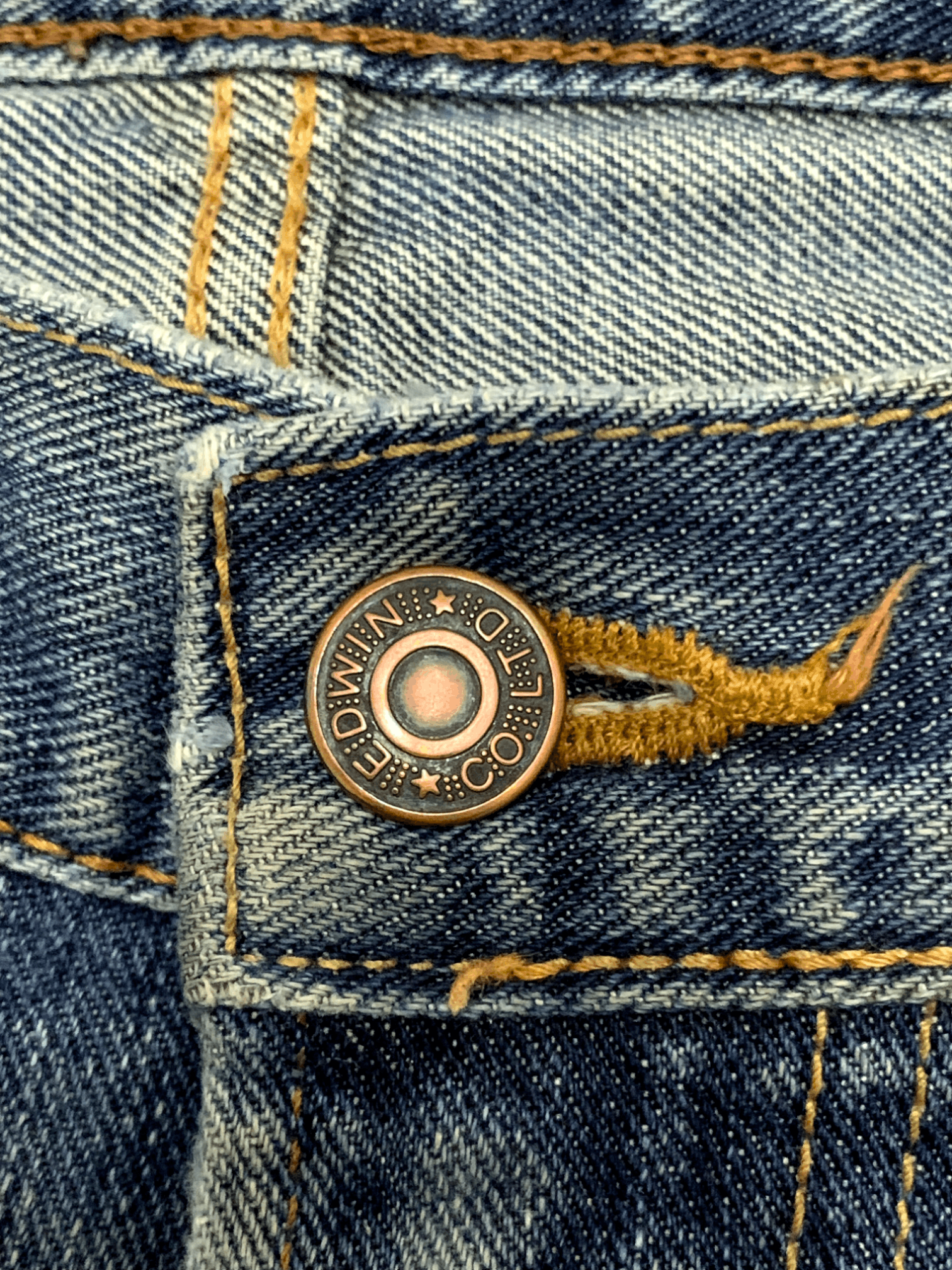 Edwin × Japanese Brand Vintage Japanese Edwin Blue Wash Distressed Loose Jeans Size US 30 / EU 46 - 6 Thumbnail