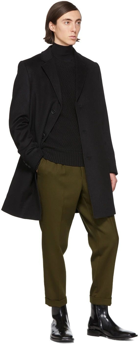 AMI AMI Green Wool Pleated Carrot Trousers Size US 30 / EU 46 - 7 Thumbnail
