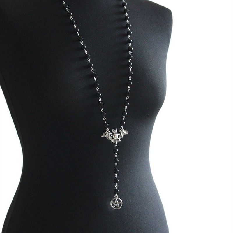 Jewelry Gothic Bat Pendant Necklace Size ONE SIZE - 2 Thumbnail