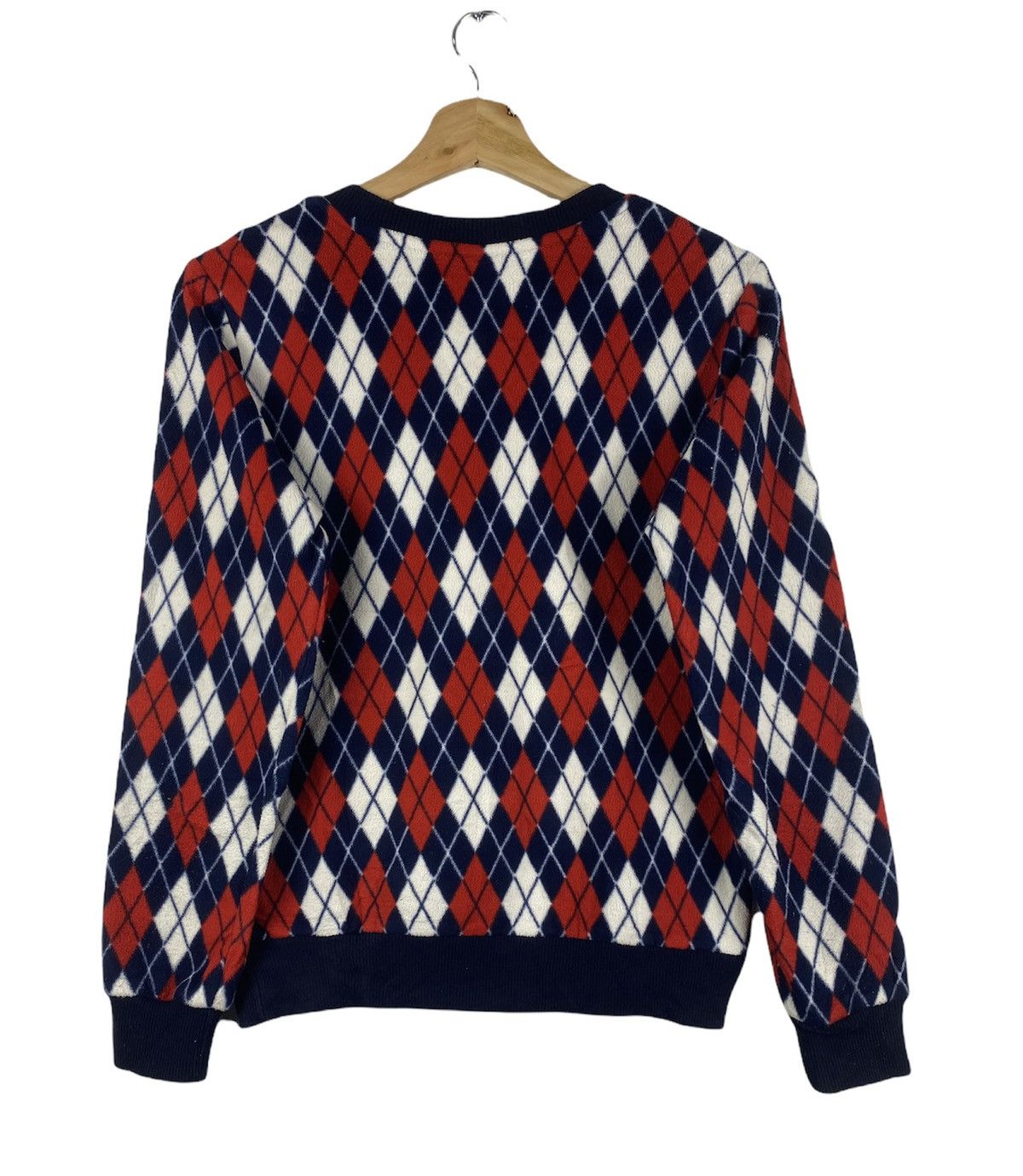 Japanese Brand STEAL 🔥 Vintage Diamond Fleece Sweatshirt By Uniqlo Size US M / EU 48-50 / 2 - 7 Thumbnail