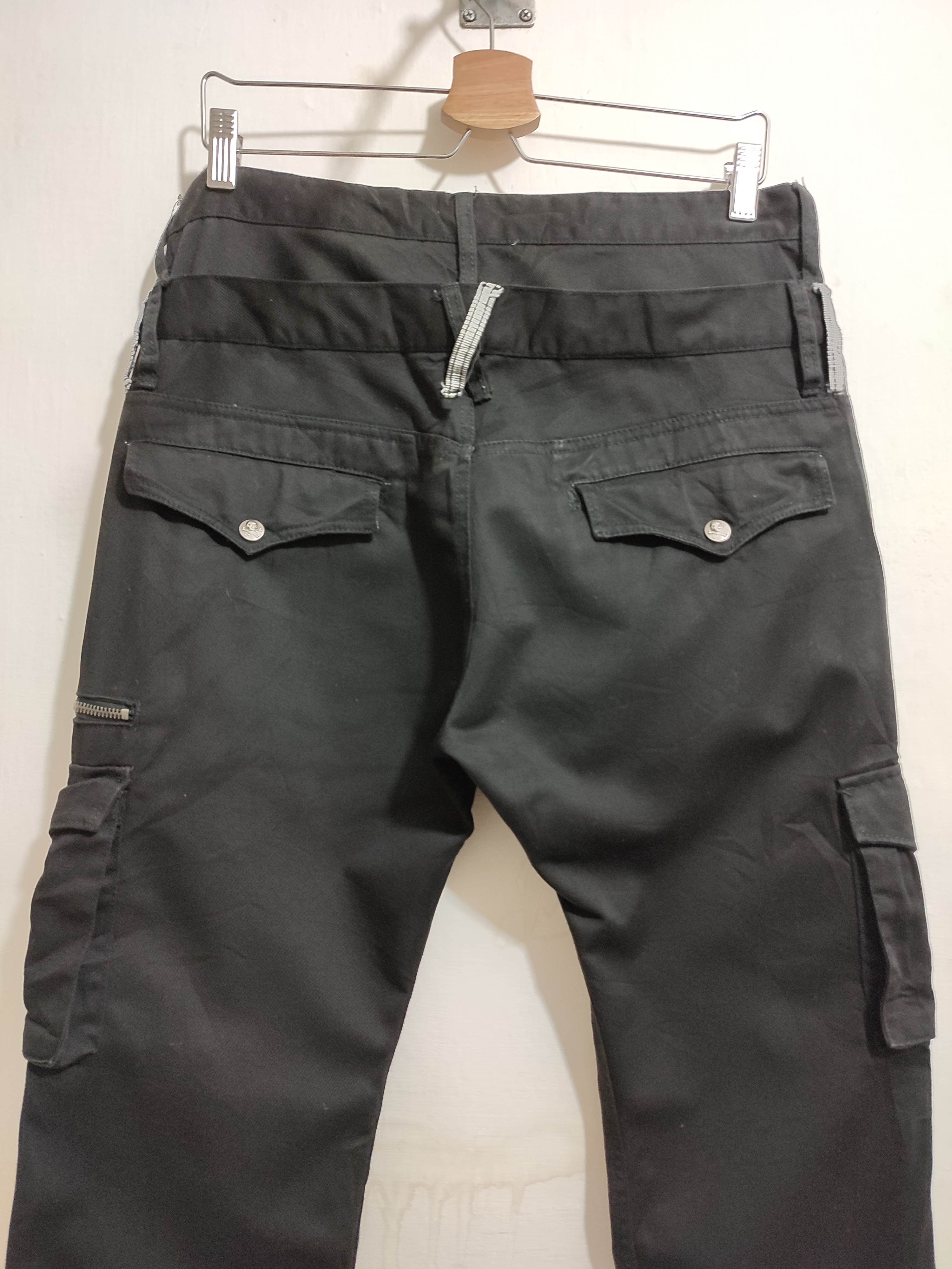 Japanese Brand 🔥Doublefocus doubleWaist Cargo Skull Button Punk Pants Size US 33 - 13 Thumbnail