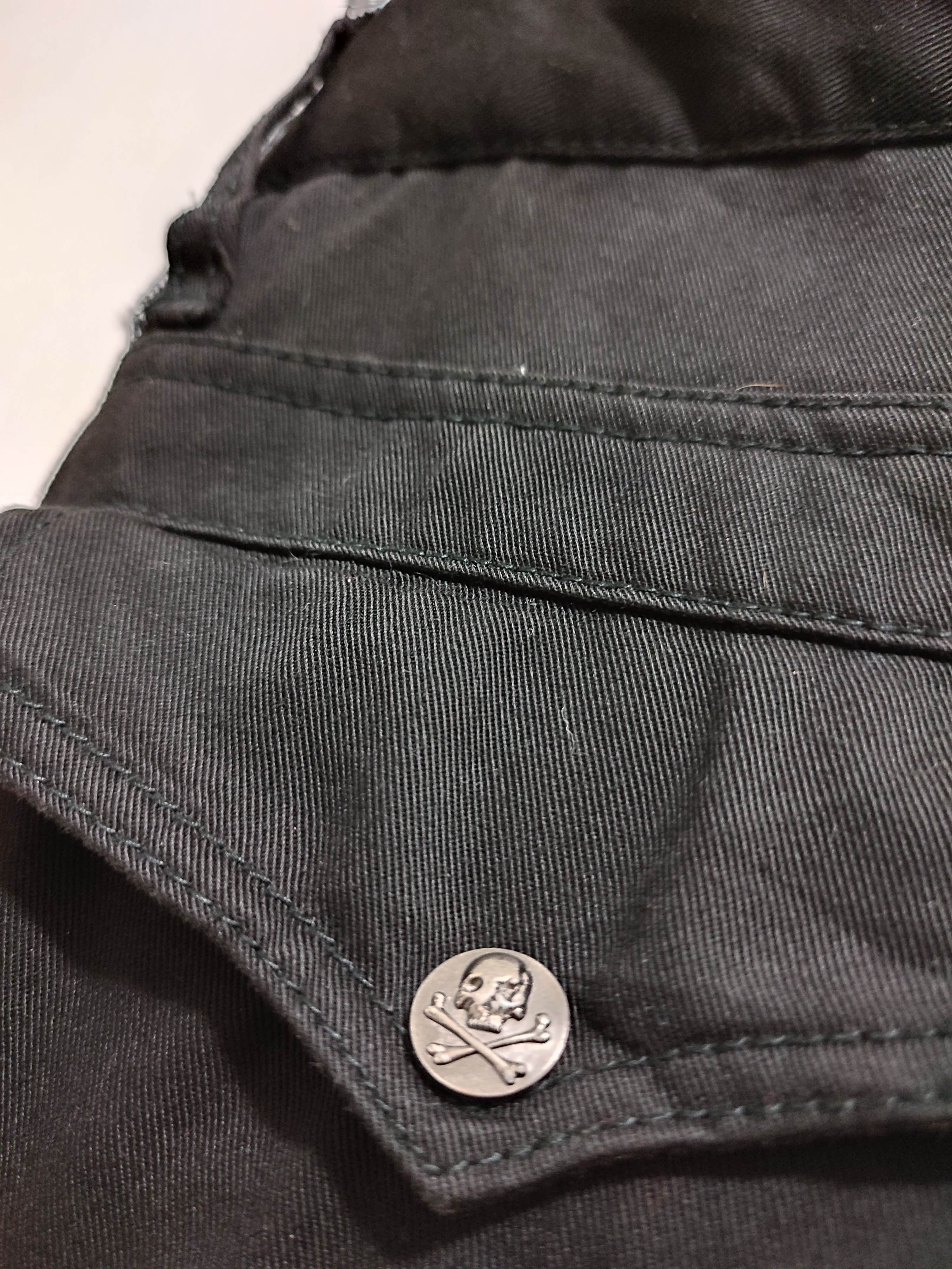 Japanese Brand 🔥Doublefocus doubleWaist Cargo Skull Button Punk Pants Size US 33 - 15 Thumbnail