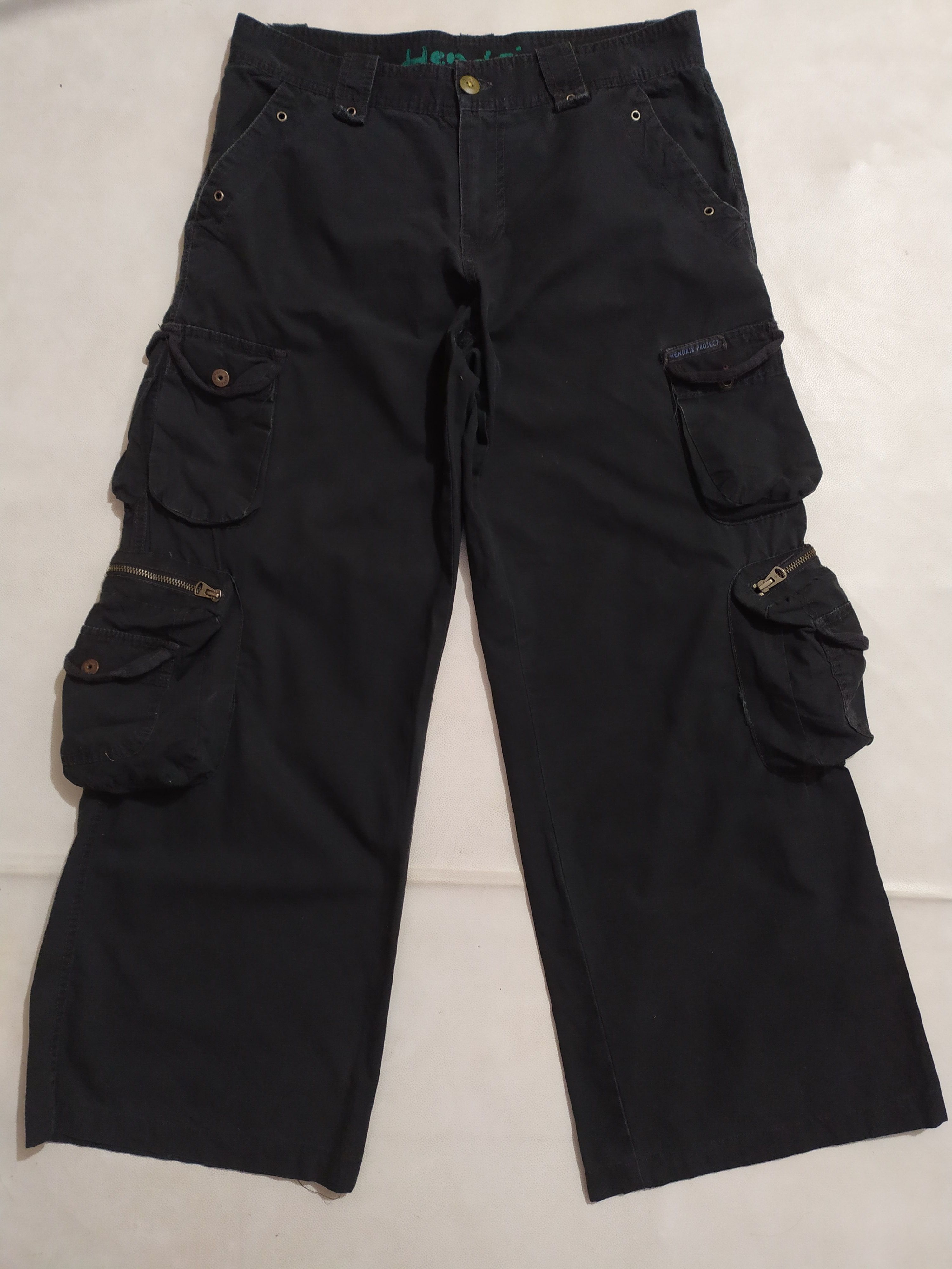 Pre-owned Streetwear Hendrix Multipocket Tactical Cargo Pants Baggy In Black