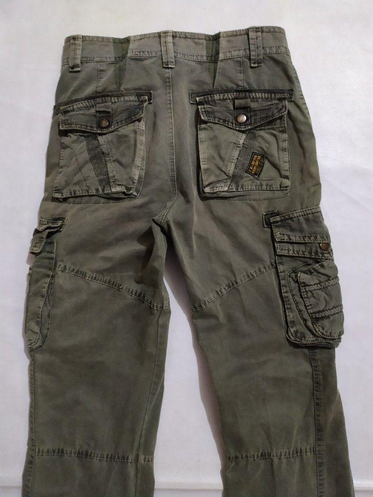Japanese Brand 🔥Bapai Cargo Tactical Multi pocket Olive Colour Pants Size US 29 - 6 Thumbnail