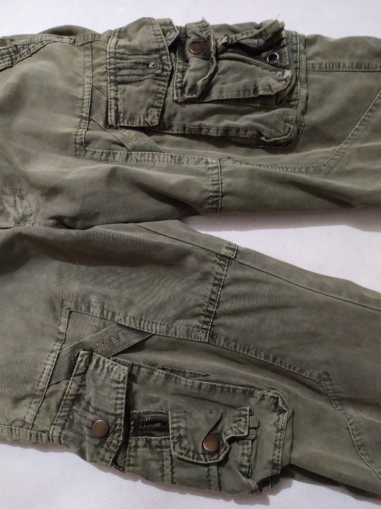 Japanese Brand 🔥Bapai Cargo Tactical Multi pocket Olive Colour Pants Size US 29 - 4 Thumbnail