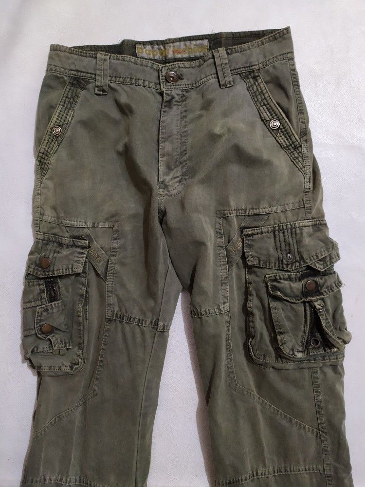 Japanese Brand 🔥Bapai Cargo Tactical Multi pocket Olive Colour Pants Size US 29 - 2 Thumbnail