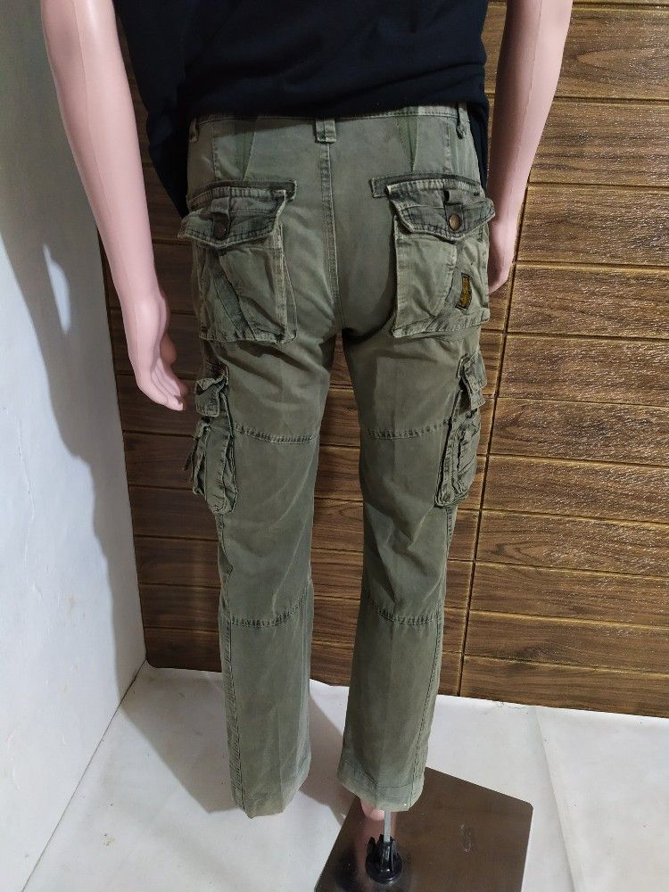 Japanese Brand 🔥Bapai Cargo Tactical Multi pocket Olive Colour Pants Size US 29 - 16 Thumbnail