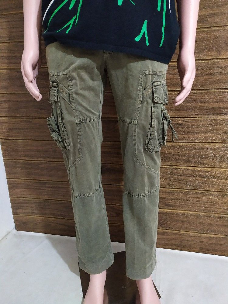 Japanese Brand 🔥Bapai Cargo Tactical Multi pocket Olive Colour Pants Size US 29 - 13 Thumbnail