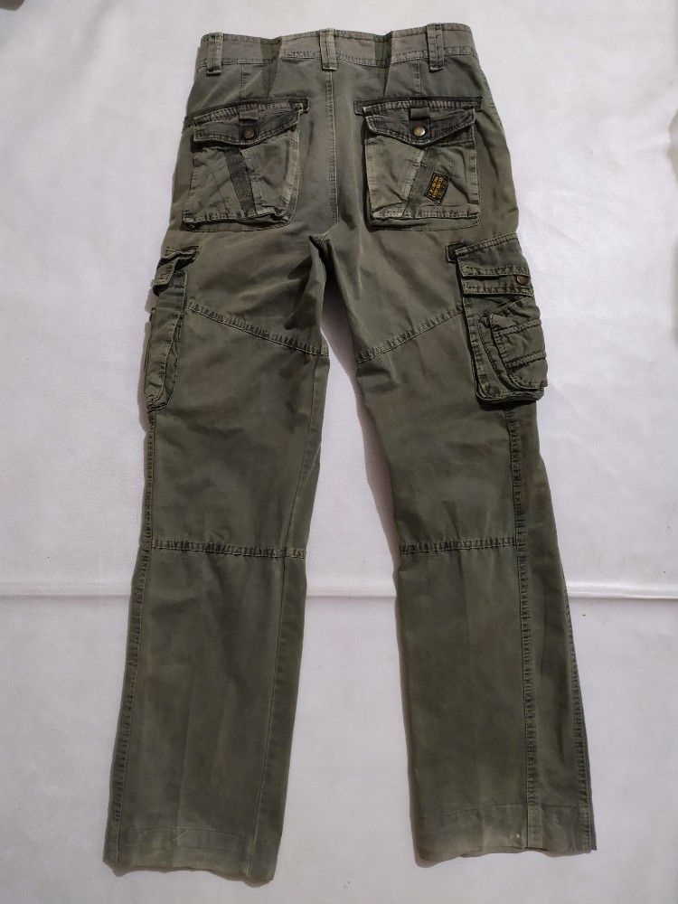 Japanese Brand 🔥Bapai Cargo Tactical Multi pocket Olive Colour Pants Size US 29 - 5 Thumbnail