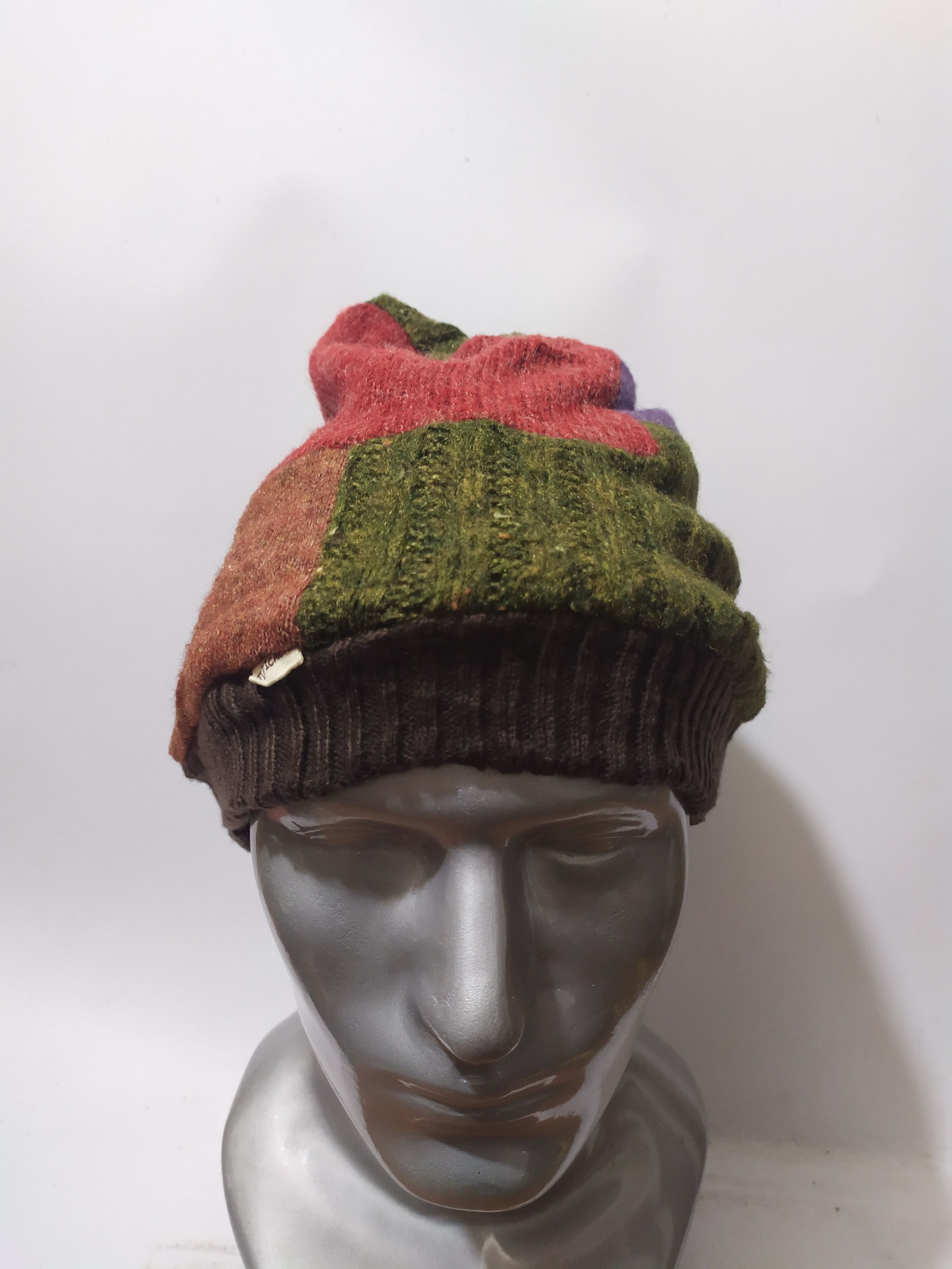 Japanese Brand 🔥Titicaca Japanese Patchwork Design Beanie Hats Size ONE SIZE - 1 Thumbnail