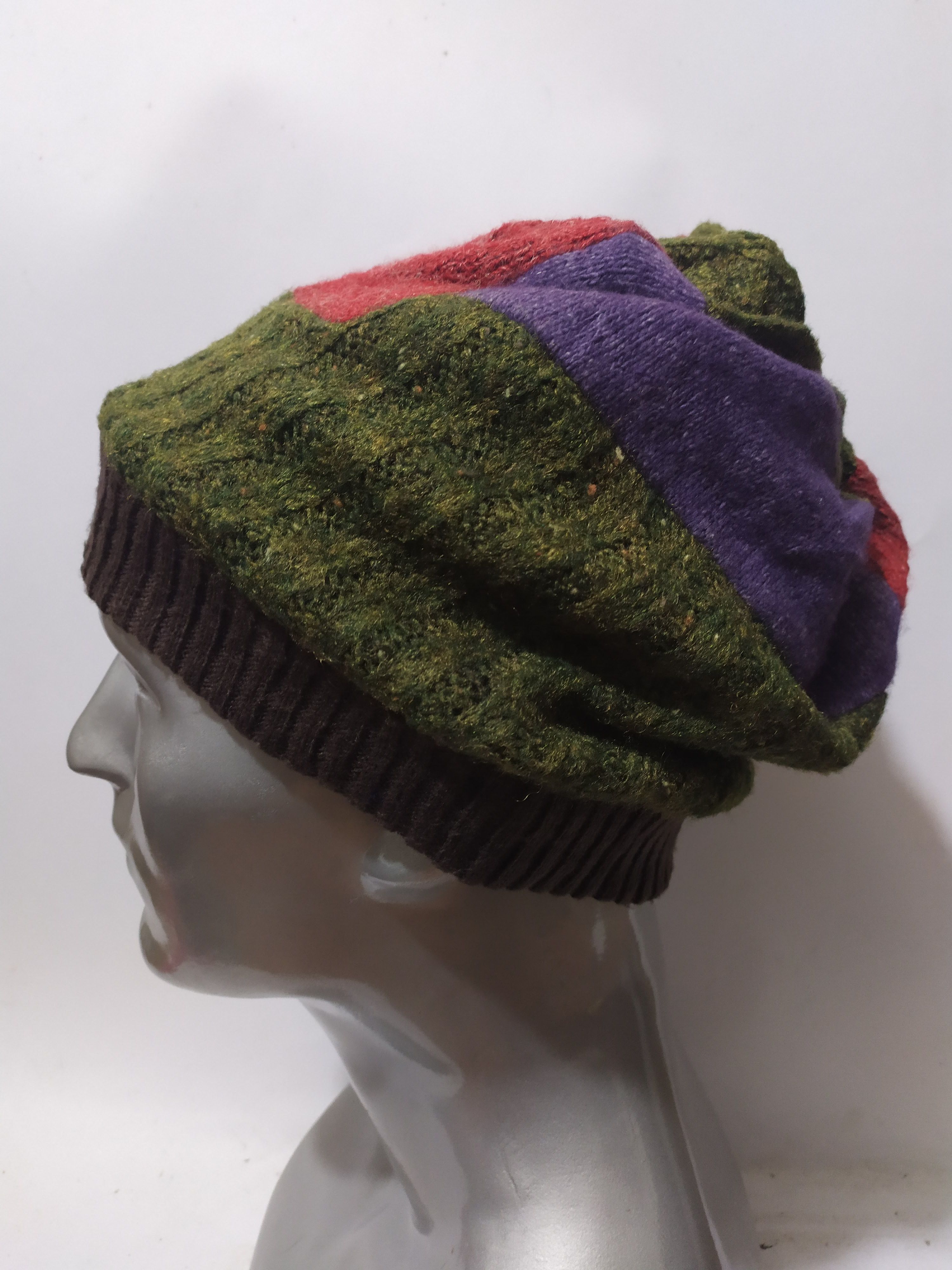 Japanese Brand 🔥Titicaca Japanese Patchwork Design Beanie Hats Size ONE SIZE - 3 Thumbnail