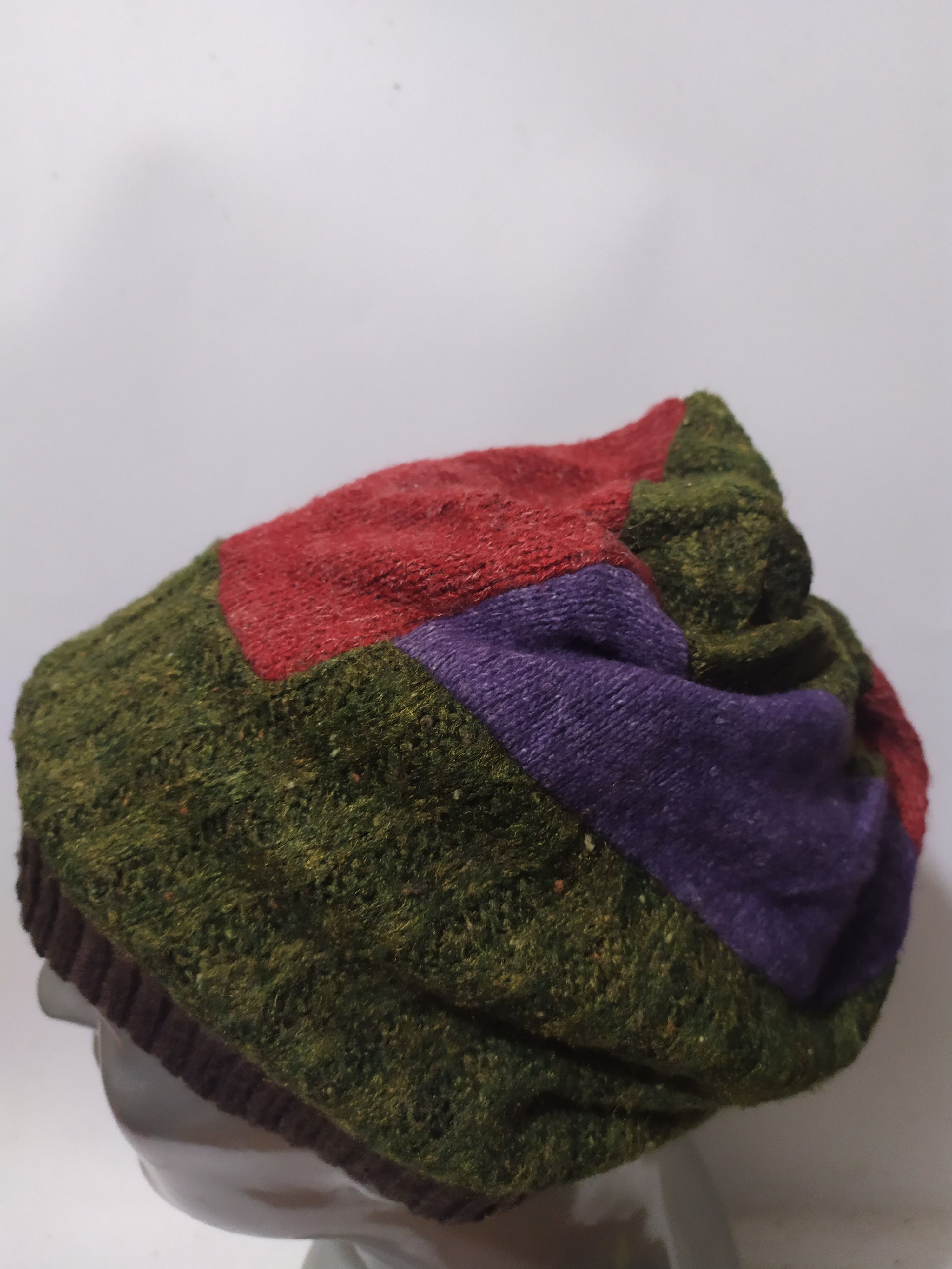Japanese Brand 🔥Titicaca Japanese Patchwork Design Beanie Hats Size ONE SIZE - 4 Thumbnail