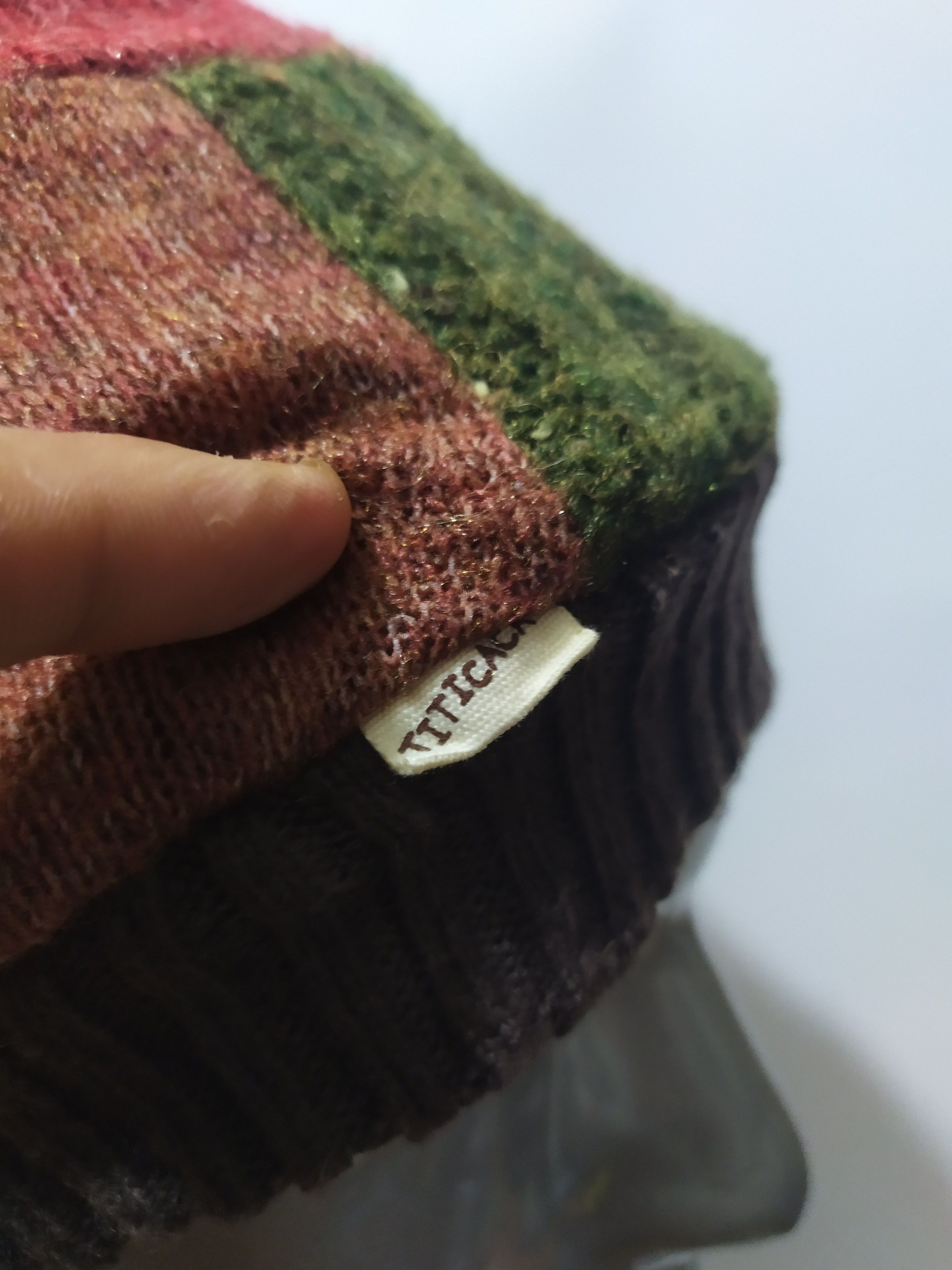Japanese Brand 🔥Titicaca Japanese Patchwork Design Beanie Hats Size ONE SIZE - 6 Thumbnail