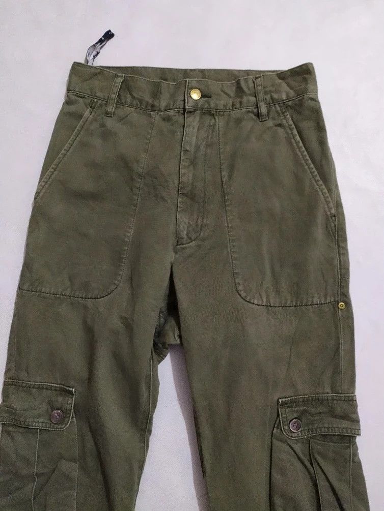 Issey Miyake × mercibeaucoup 🔥Miyake Mercibeaucoup Drop Crotch Olive Cargo Pants Size US 29 - 2 Thumbnail