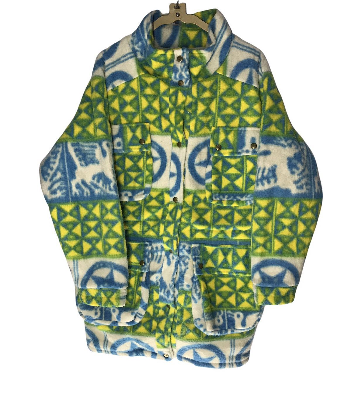 Chiyogami printed multipocket parkas jacket