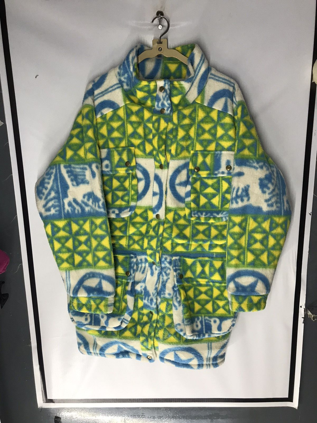 Chiyogami printed multipocket parkas jacket