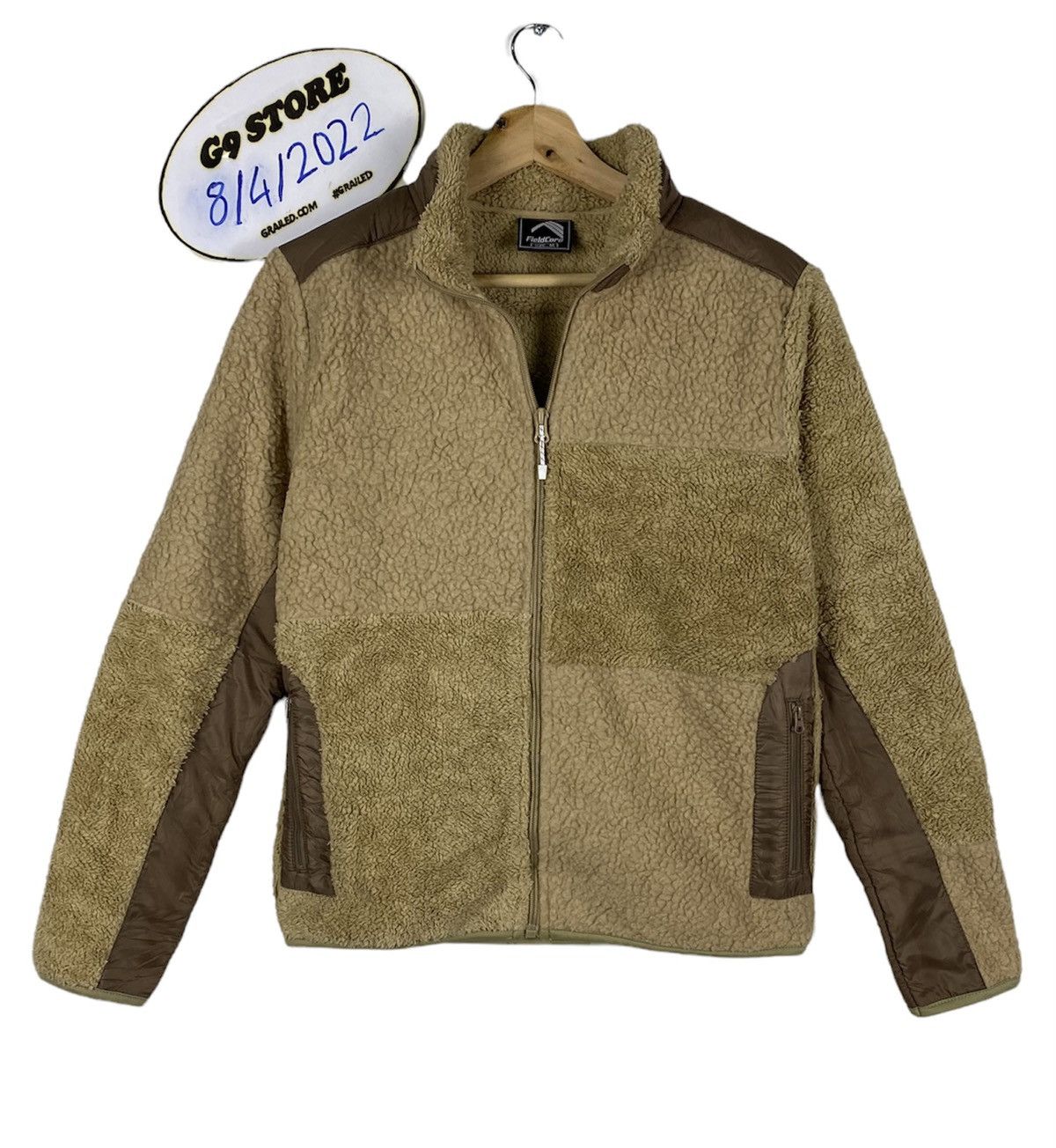 image of Vintage Field Core Patchwork Style Fleece Sweater Jacket, Women's