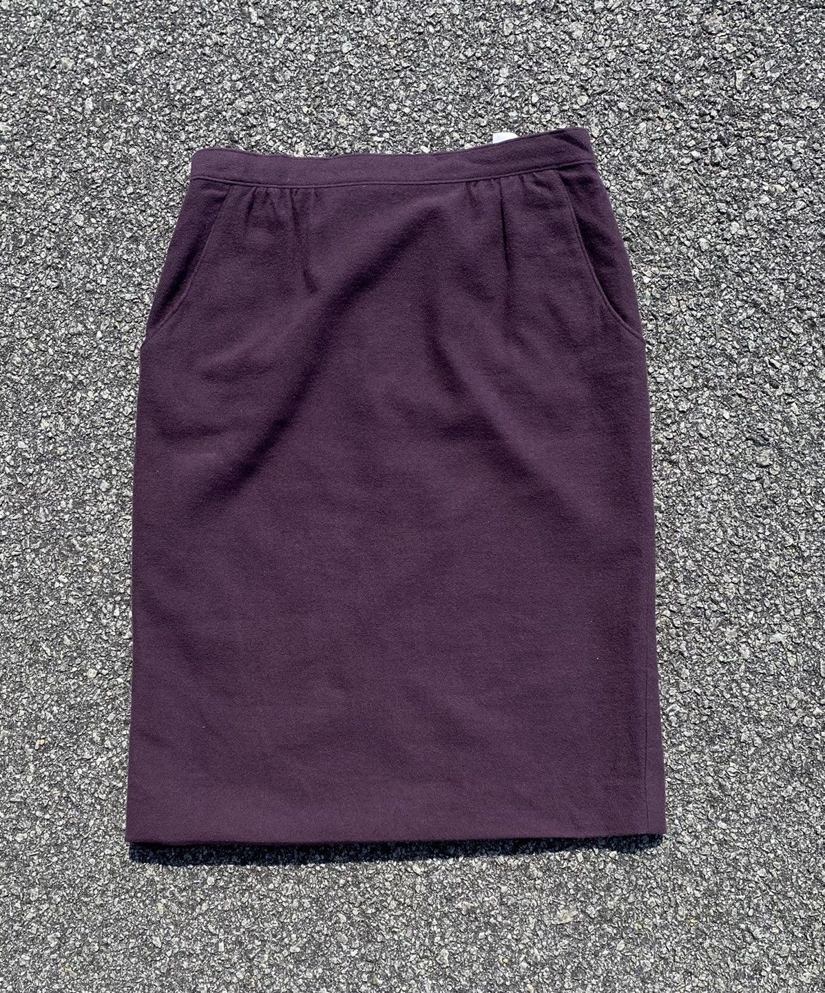 Japanese Brand Vintage Christian Aujard Liberte Wool Midi Skirts Size 31" - 2 Thumbnail