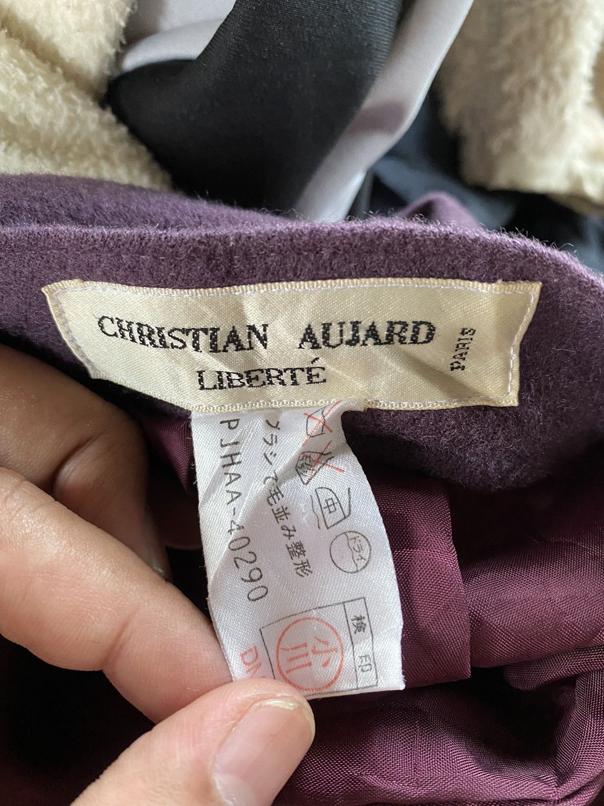 Japanese Brand Vintage Christian Aujard Liberte Wool Midi Skirts Size 31" - 4 Thumbnail