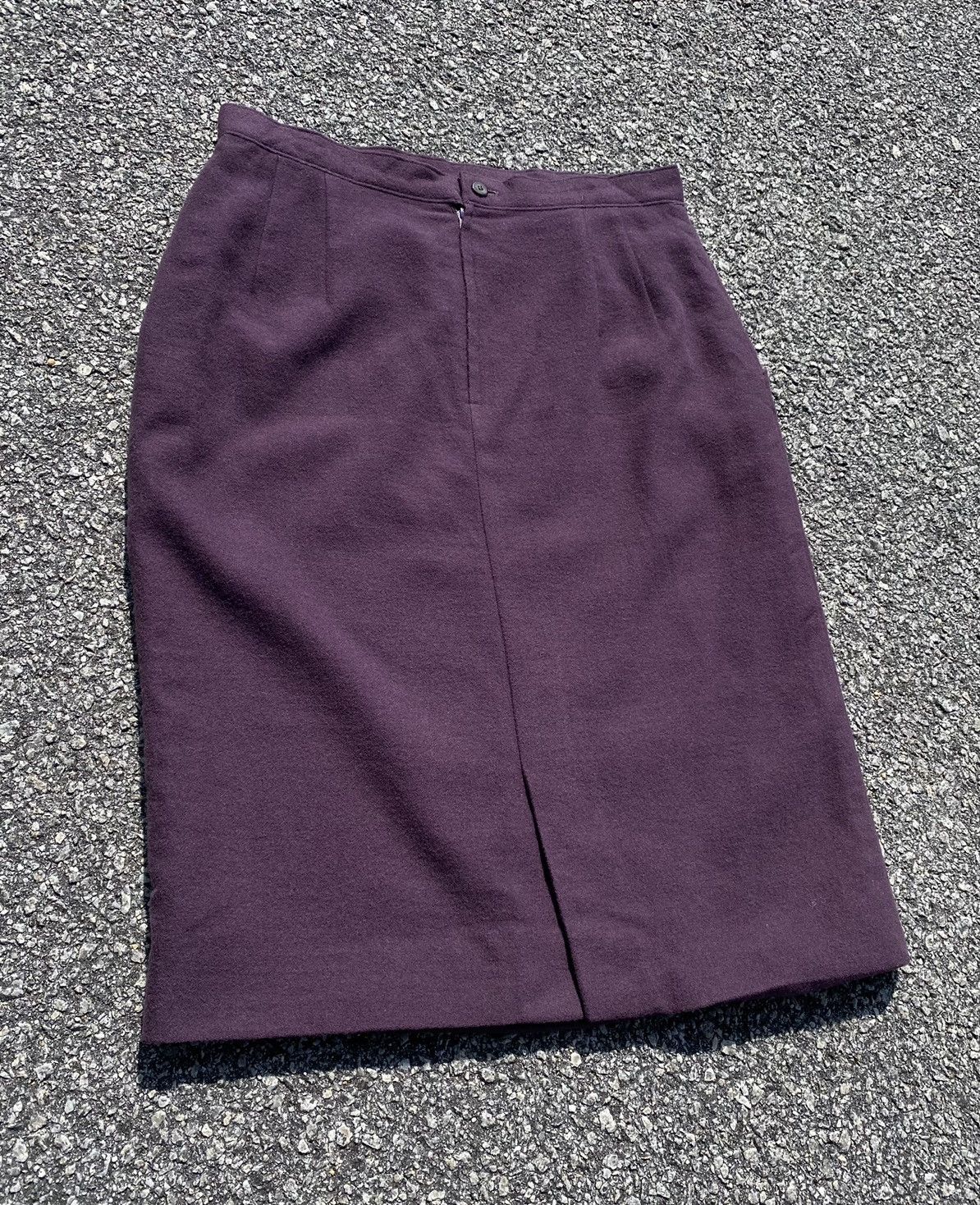 Japanese Brand Vintage Christian Aujard Liberte Wool Midi Skirts Size 31" - 3 Thumbnail