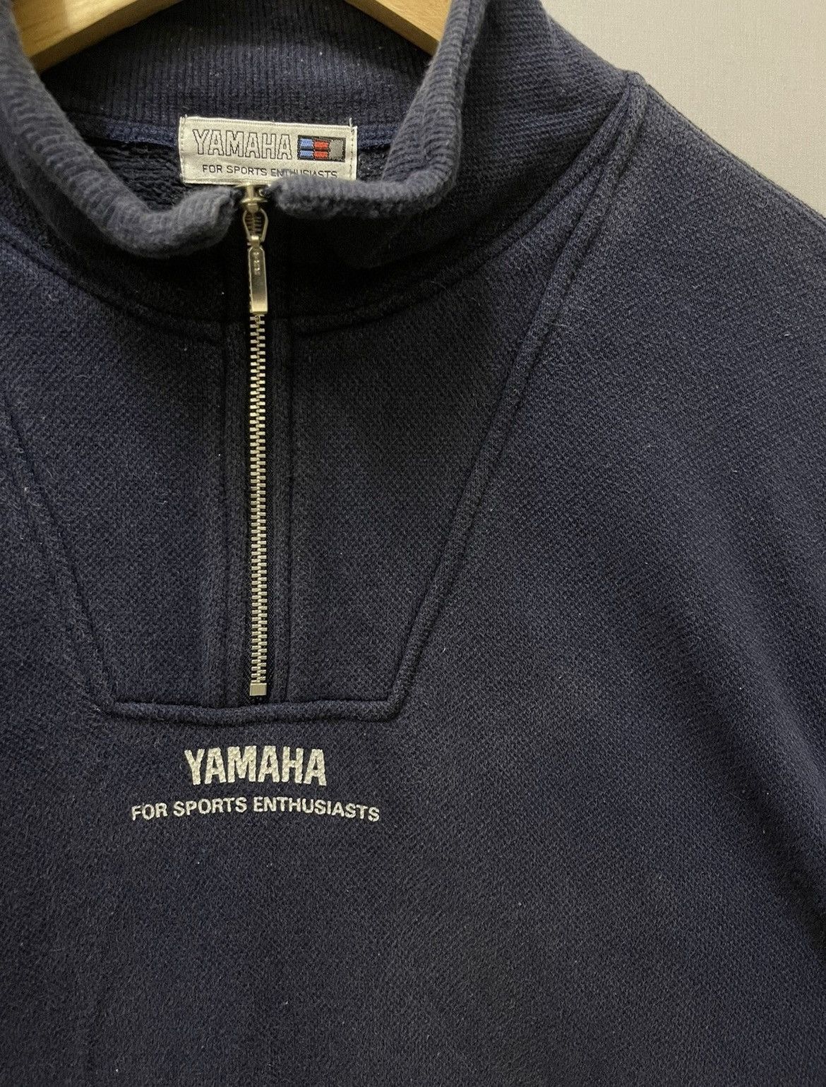Vintage Yamaha Sports Center Half Zipper Navy
