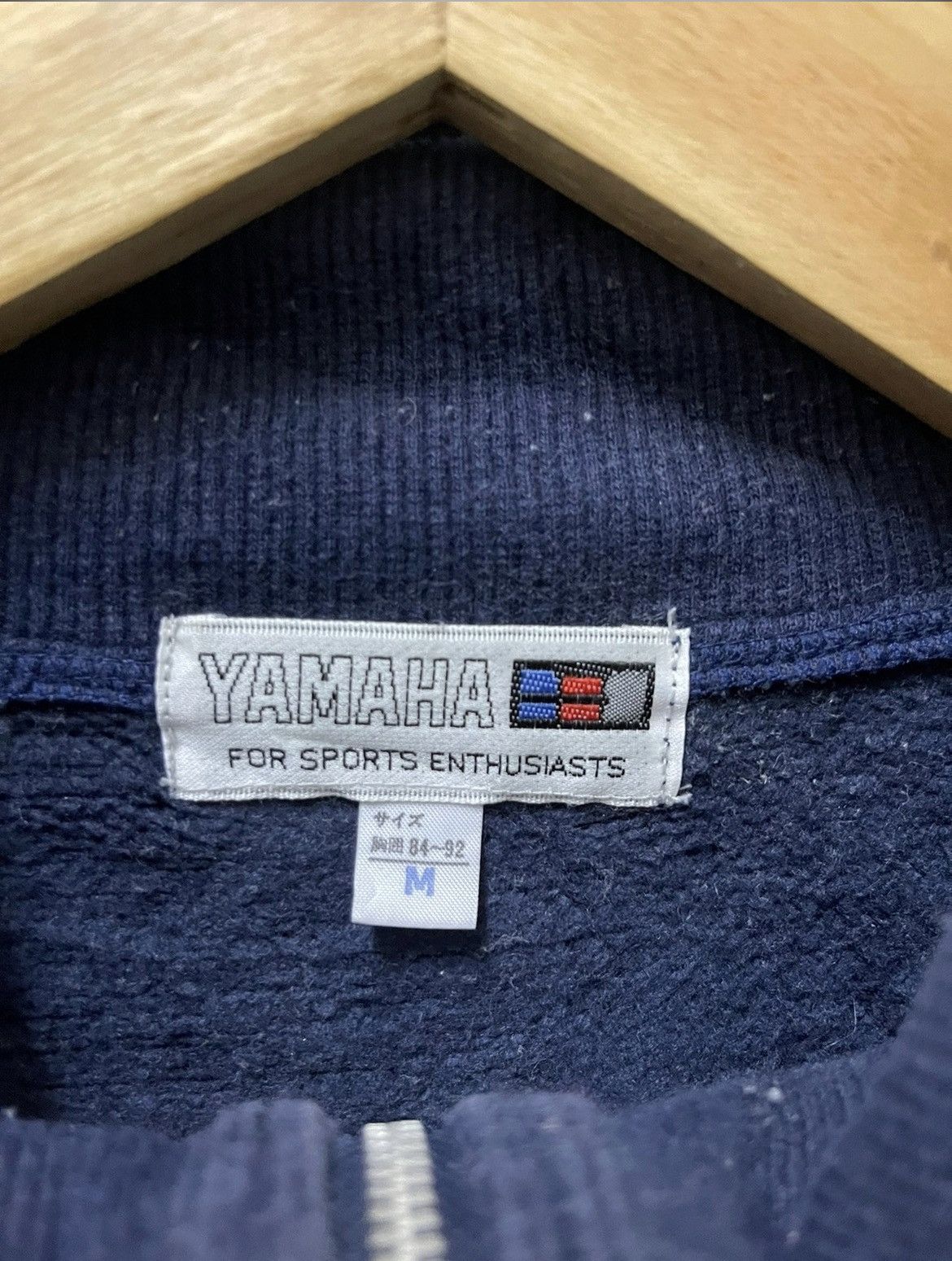 Vintage Yamaha Sports Center Half Zipper Navy