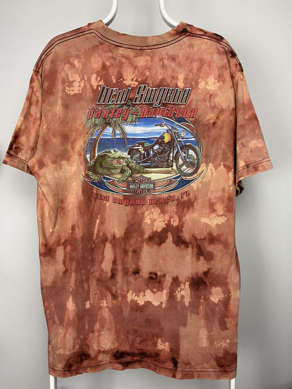 Harley Davidson × Vintage Harley Davidson vintage Tie-dye T-shirt New Smyrna Beach FL Size US XL / EU 56 / 4 - 7 Thumbnail