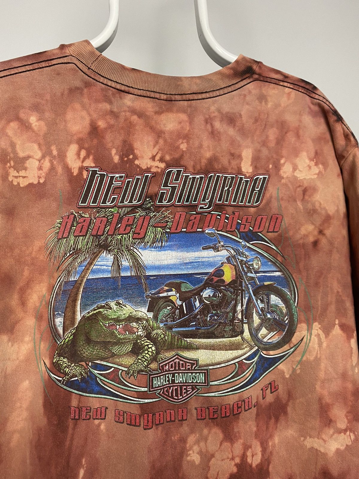 Harley Davidson × Vintage Harley Davidson vintage Tie-dye T-shirt New Smyrna Beach FL Size US XL / EU 56 / 4 - 8 Thumbnail