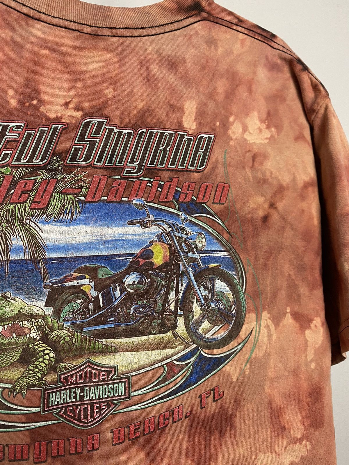 Harley Davidson × Vintage Harley Davidson vintage Tie-dye T-shirt New Smyrna Beach FL Size US XL / EU 56 / 4 - 10 Thumbnail