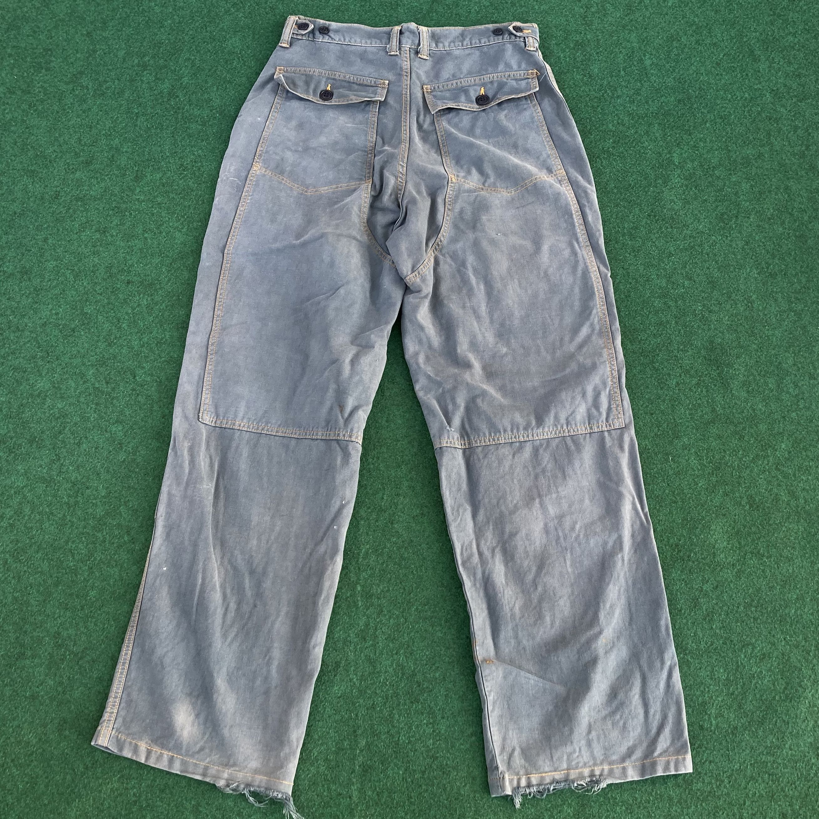 Japanese Brand Vtg John Bull Double Knee Work Wear Paint Zipper Pant Jeans Size US 30 / EU 46 - 9 Thumbnail